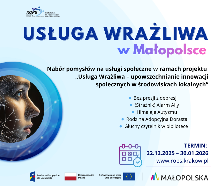 Plakat z informacją o naborze.