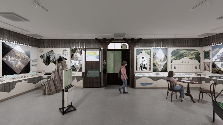 Wizualizacja sali wystawowej