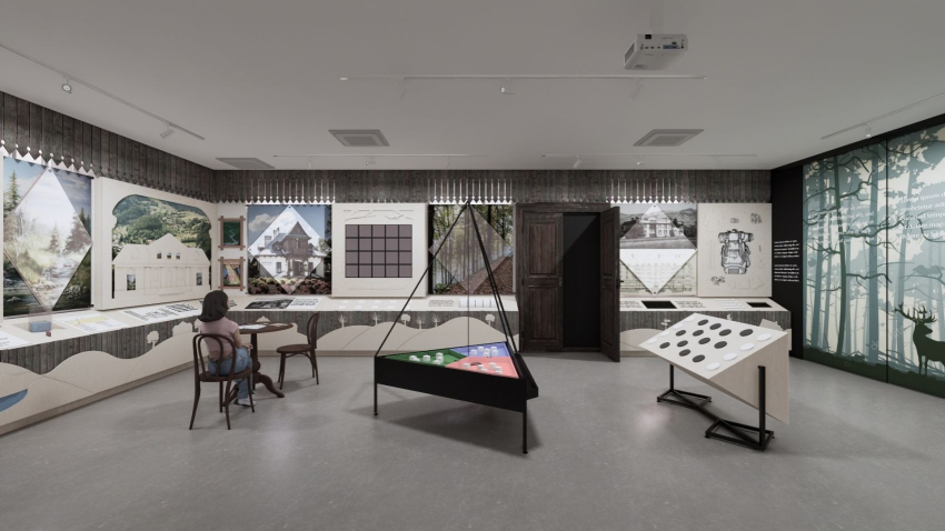 Wizualizacja sali wystawowej