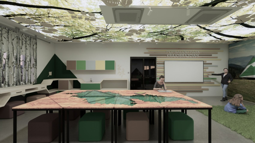 Wizualizacja sali wystawowej