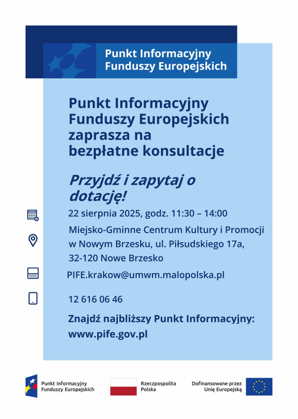 Plakat z informacją o MPI
