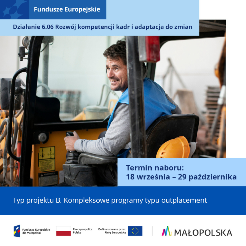 Mężczyzna za sterami wózka widłowego.