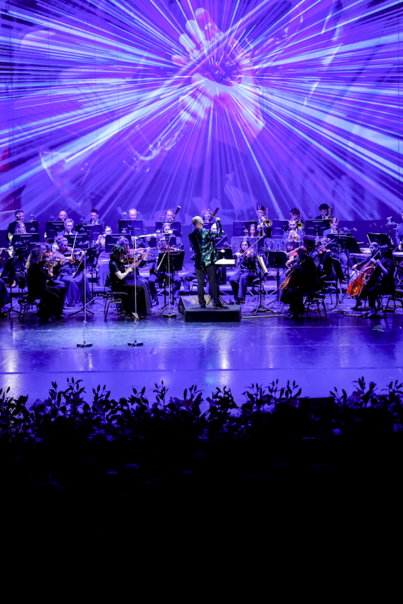 Występ orkiestry symfonicznej.