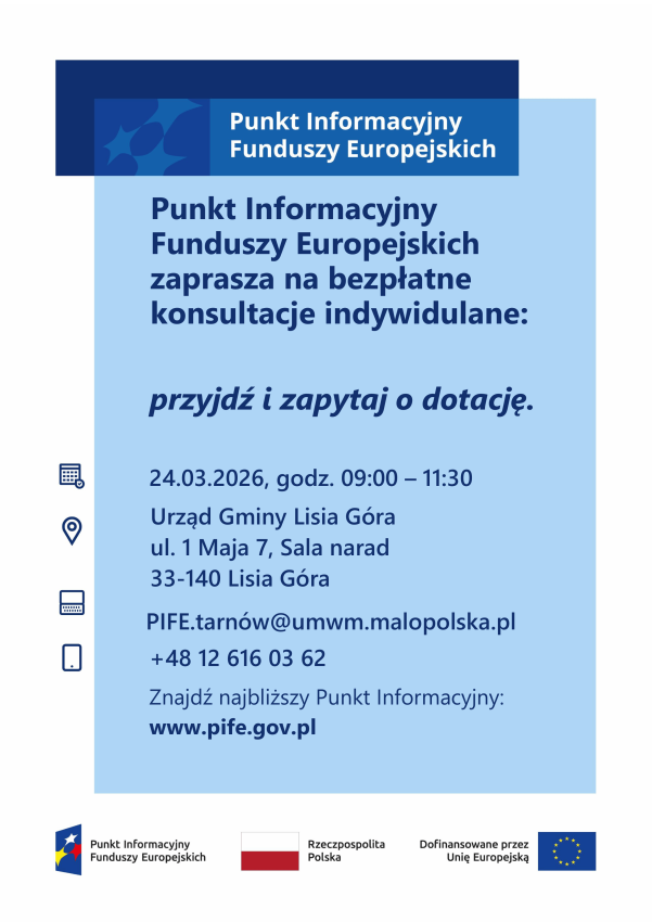 Plakat z informacją o wydarzeniu.