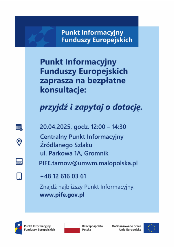 Plakat z informacją o wydarzeniu.