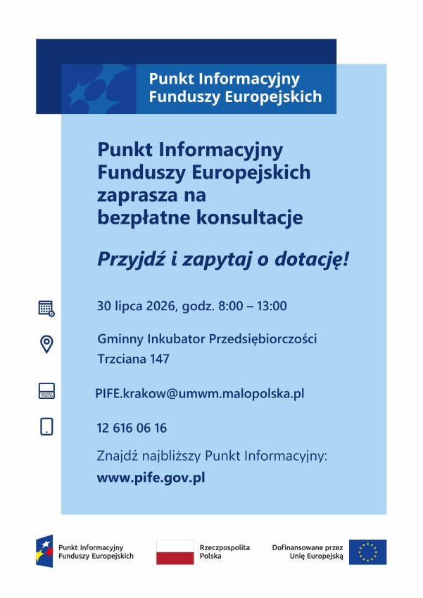 Plakat z informacją o wydarzeniu.
