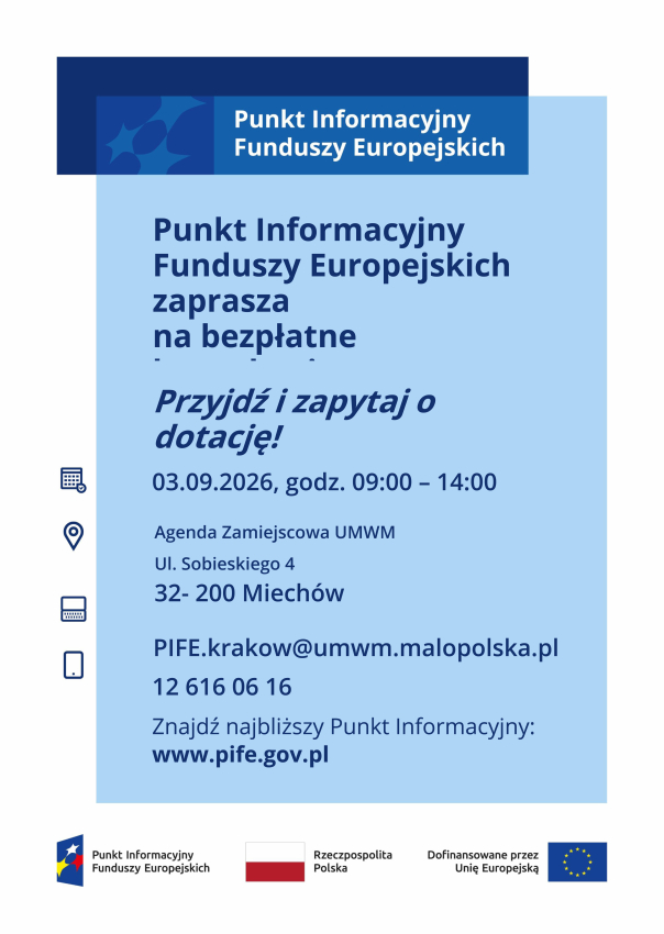 Plakat z informacją o MPI