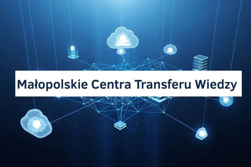 Grafika z tytułem Małopolskie Centra Transferu Wiedzy.