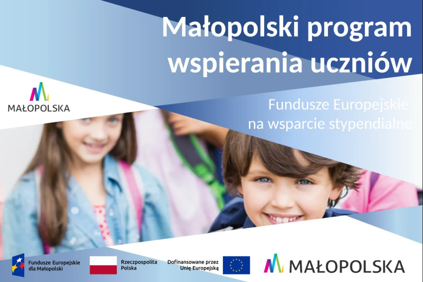 Małopolski program wspierania uczniów. Fundusze Europejskie na wsparcie stypendialne.
