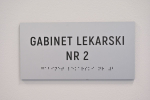 Tabliczka z napisem Gabinet Lekarski Nr 2.