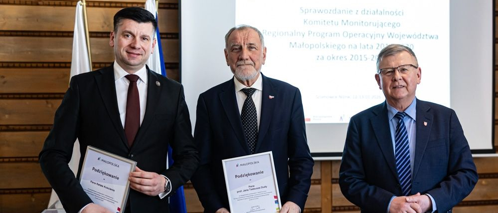 Marszałek Łukasz Smółka, Wicemarszałek Witold Kozłowski, Przewodniczący Sejmiku Jana Tadeusz Duda.