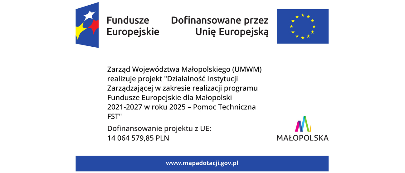 Plakat z informacją o projekcie.