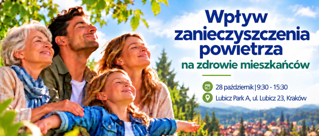 Rodzina: mama, tata, córka i babcia oddychają dobrym powietrzem.