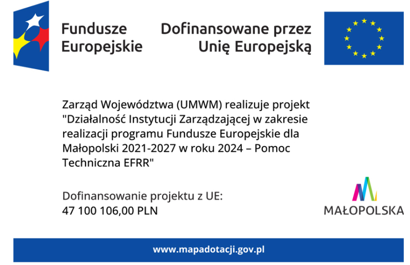 Plakat z informacją o projekcie
