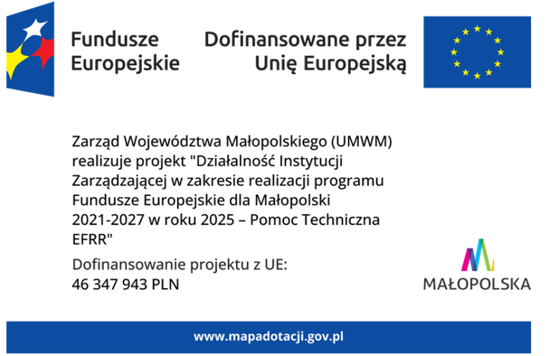 Plakat z informacją o projekcie.